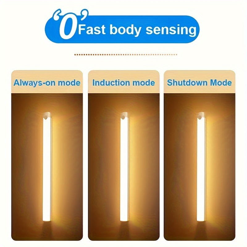Wireless LED Motion Sensor Light Strip Rechargeable Cabinet Light with Motion Sensor