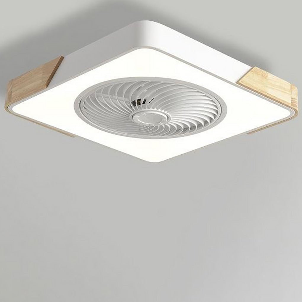 Modern wingless LED ceiling light with fan