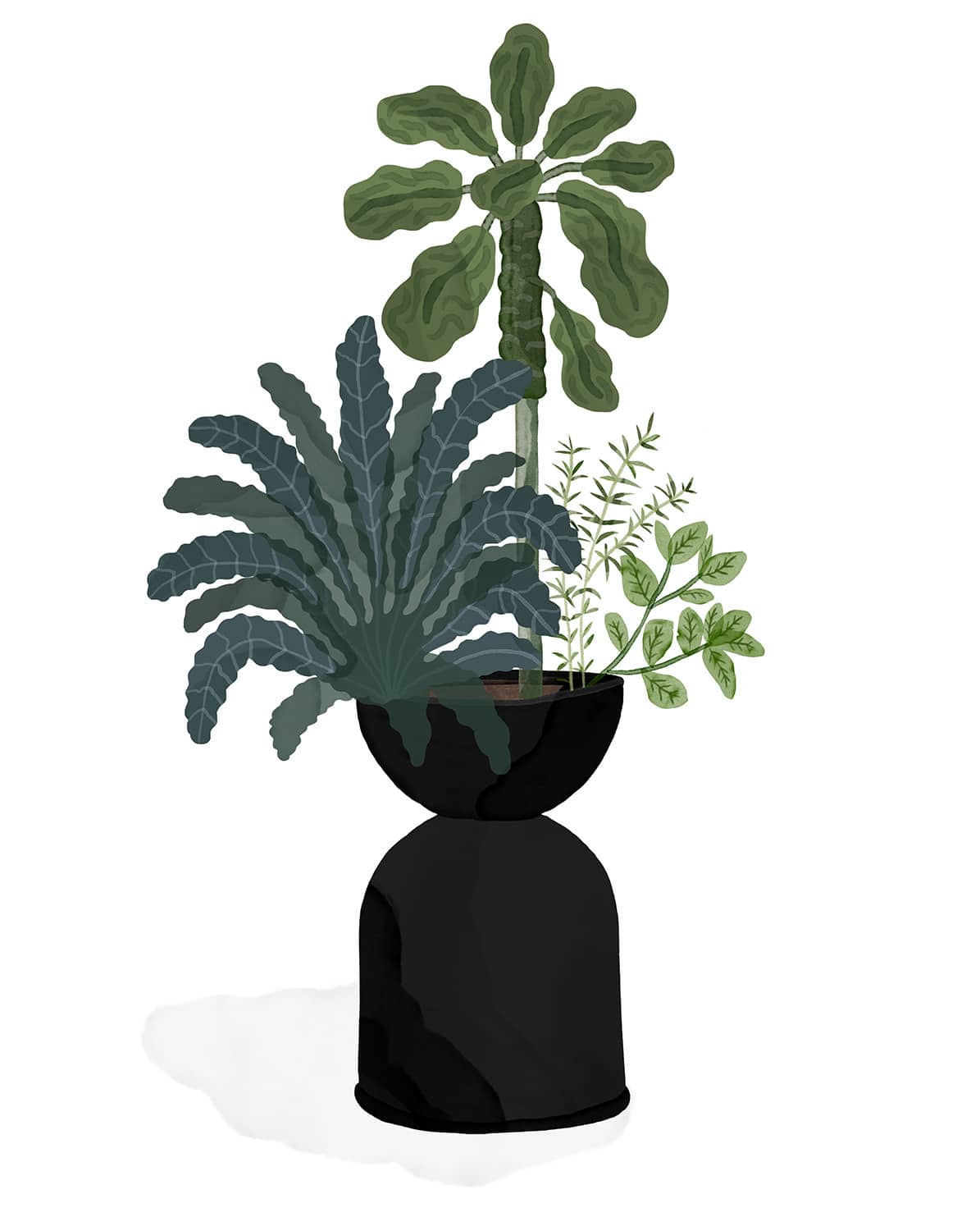 Aurmo Metalen Plantenpot met Sculpturale Vorm voor Buiten