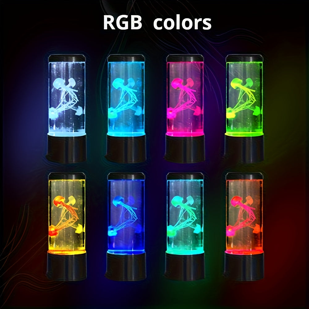 Colorful LED Lava Lamp in Jellyfish Effect USB Table Lamp