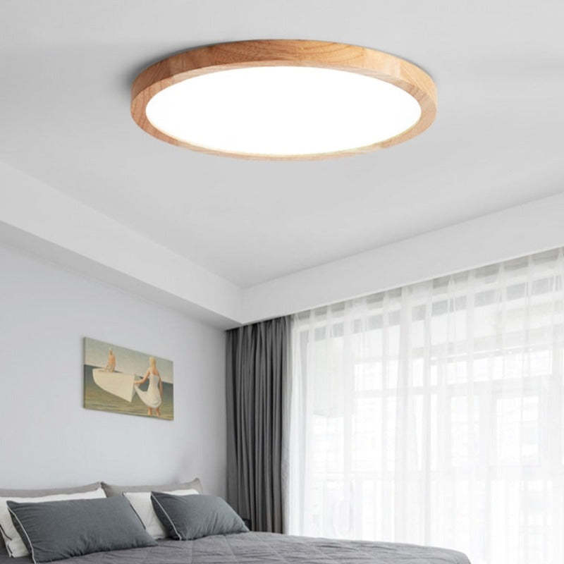 Modern Round Flush Ceiling Light Minimalist Japanese Style