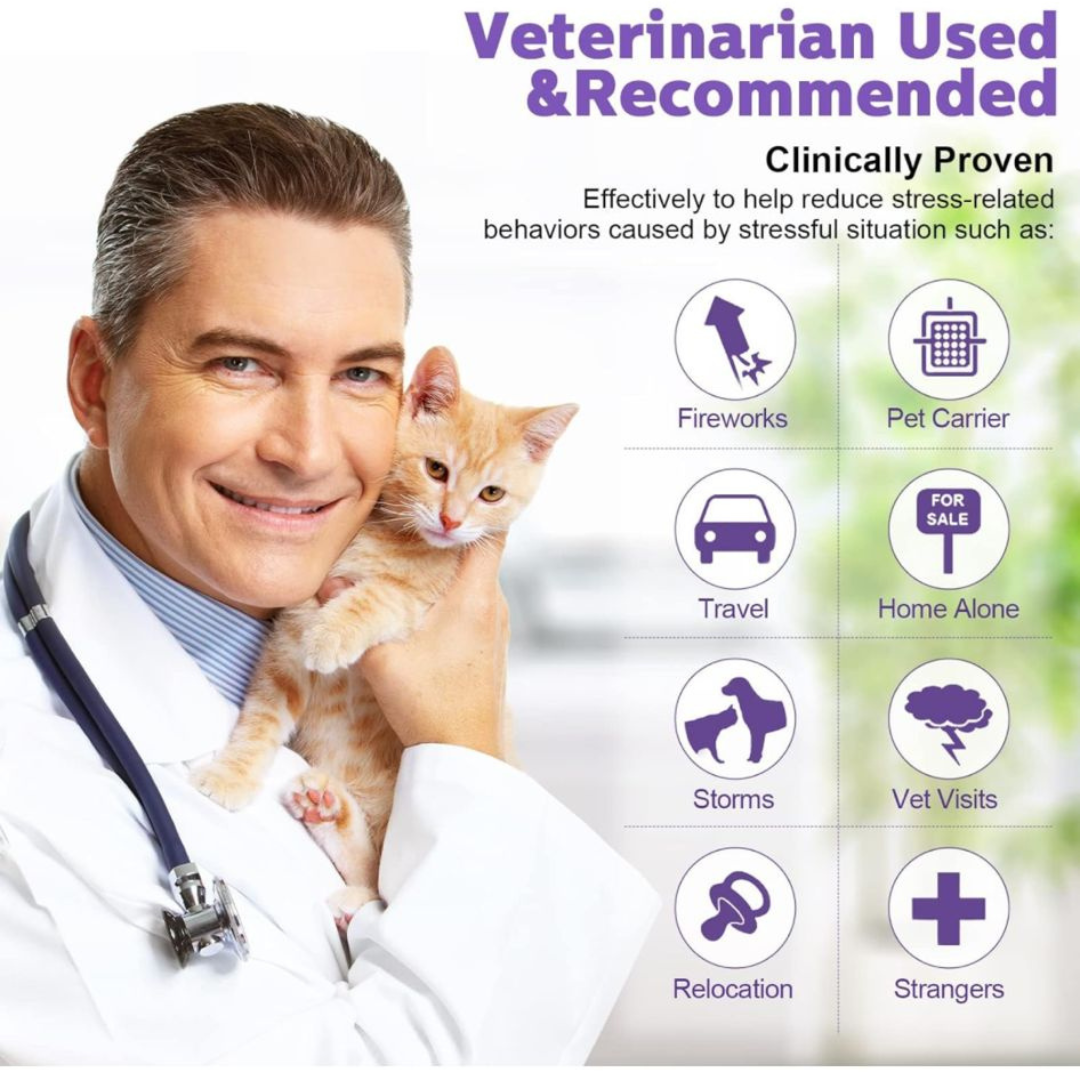Calming Collar for Dogs and Cats Natural Stress Relief & Anxiety Support
