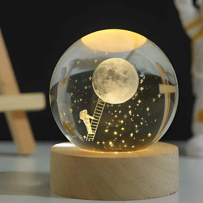 Cosmic Glow Orb 3D Planet Engraving Ambient Lamp