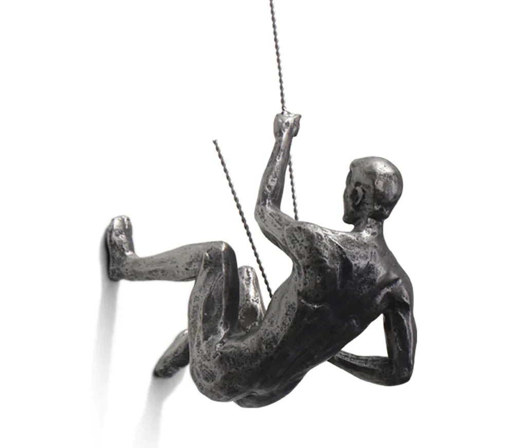 Climbing Figure Wall Sculpture Modern Inspirational Home Decor