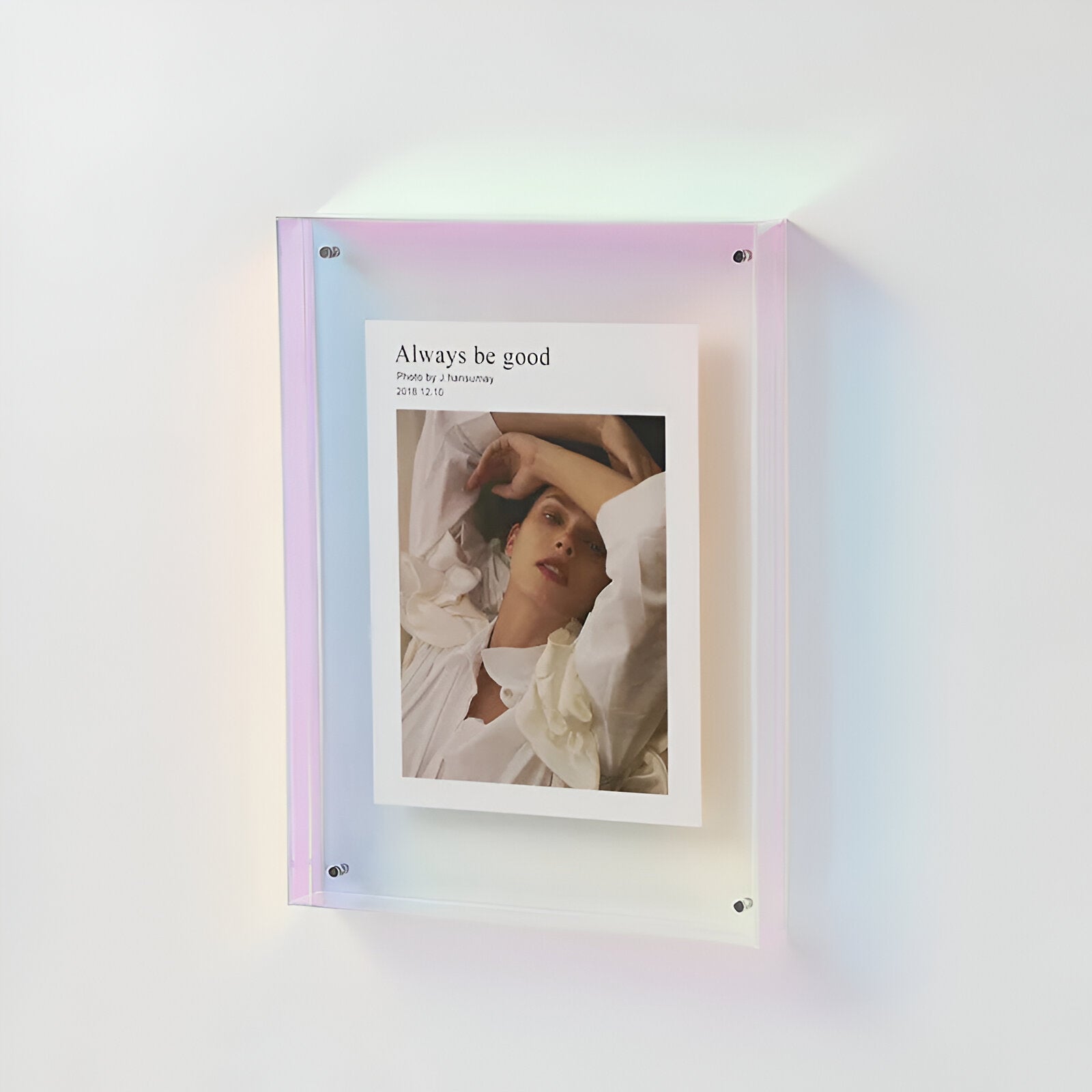Coloured Transparent Acrylic Photo Frame Modern Minimalist Display Frame