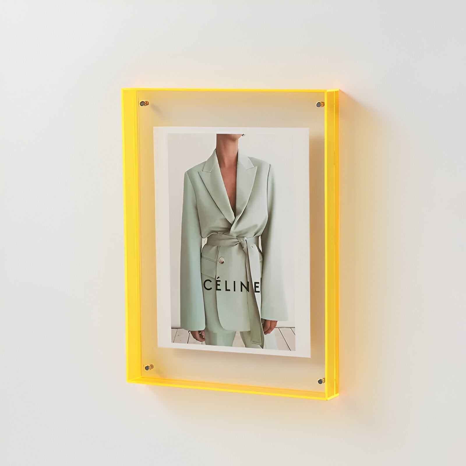 Coloured Transparent Acrylic Photo Frame Modern Minimalist Display Frame