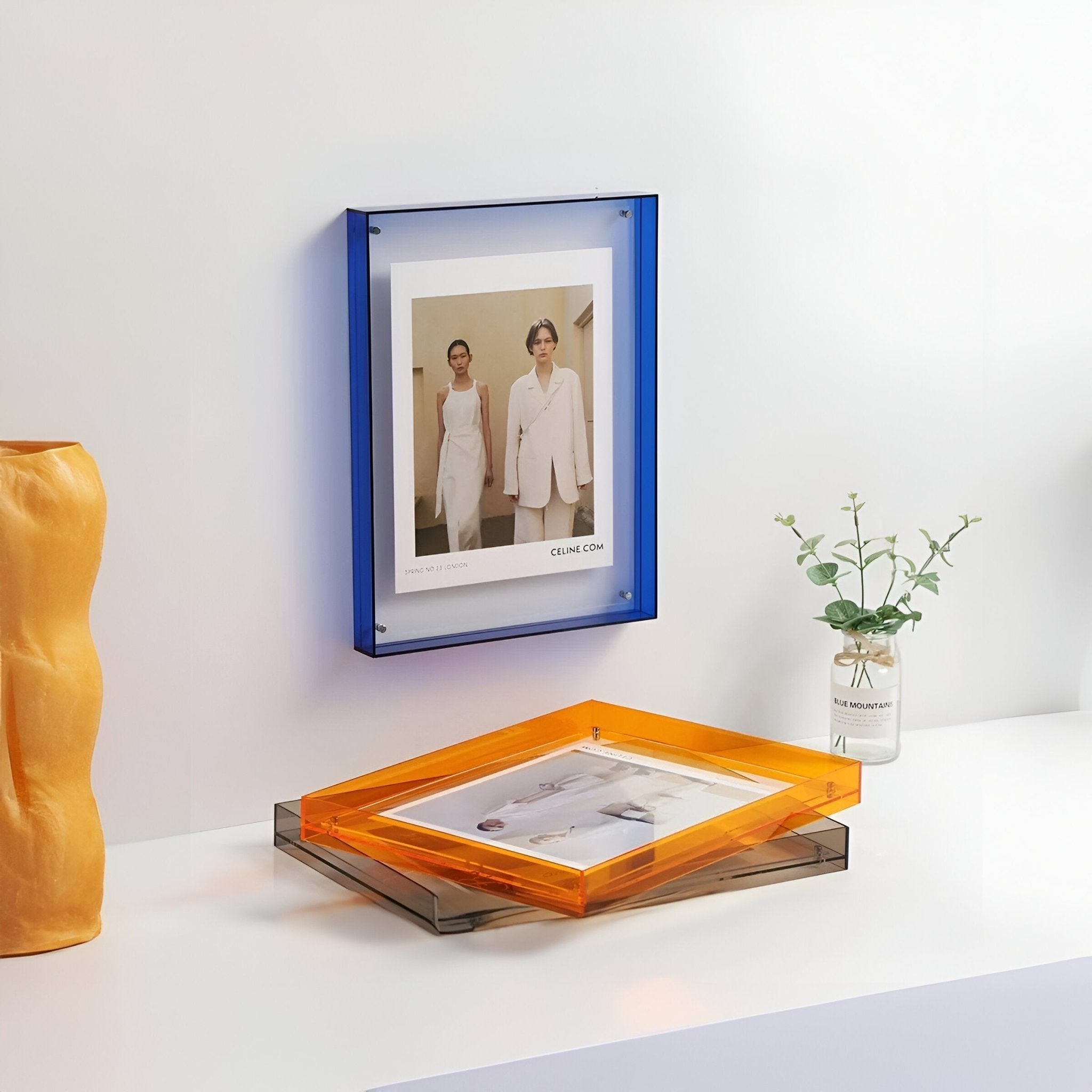 Coloured Transparent Acrylic Photo Frame Modern Minimalist Display Frame