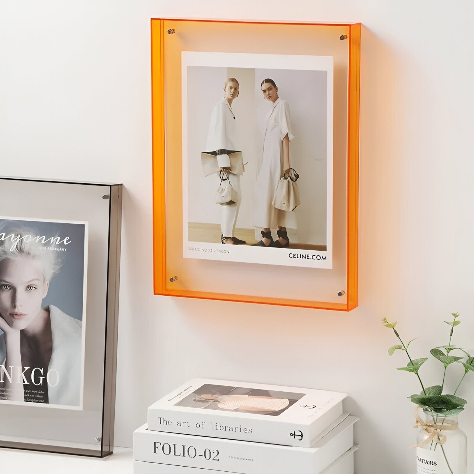Coloured Transparent Acrylic Photo Frame Modern Minimalist Display Frame