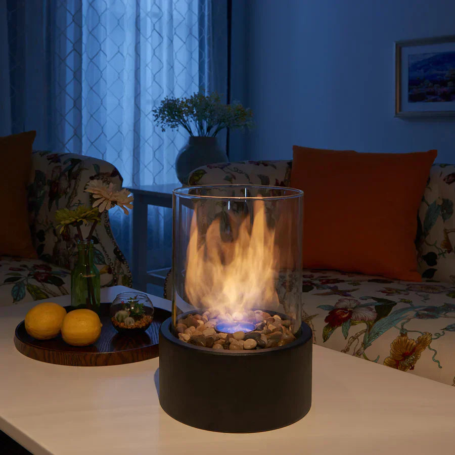 Modern Portable Flame Feature Indoor Outdoor Ambient Heat