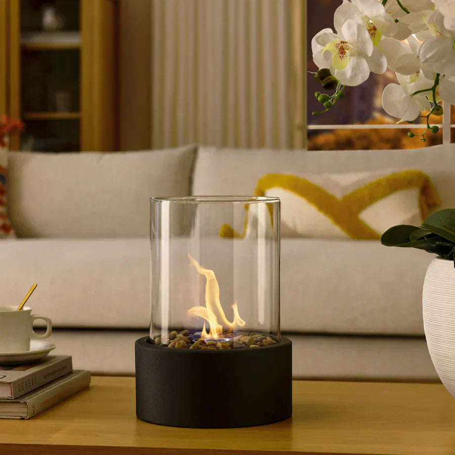 Modern Portable Flame Feature Indoor Outdoor Ambient Heat
