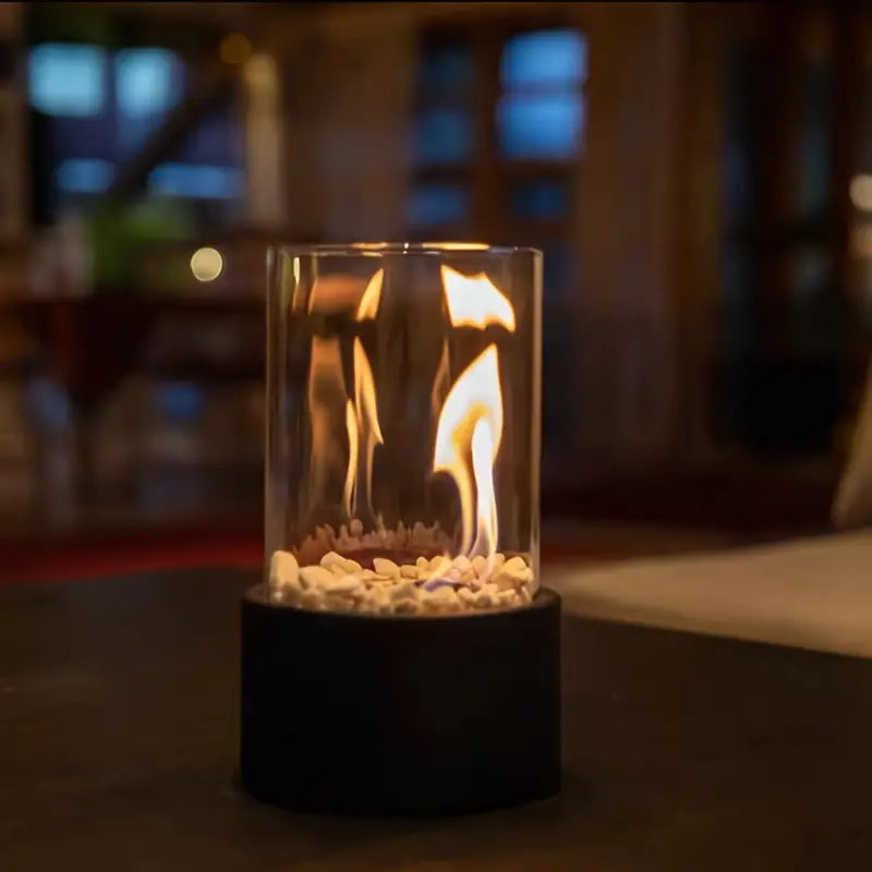 Modern Portable Flame Feature Indoor Outdoor Ambient Heat
