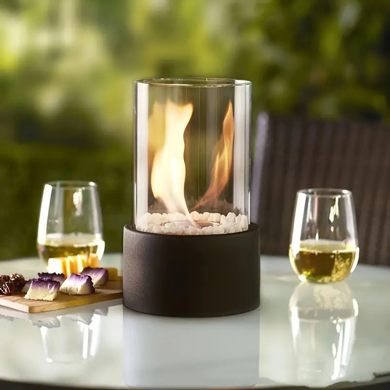 Modern Portable Flame Feature Indoor Outdoor Ambient Heat