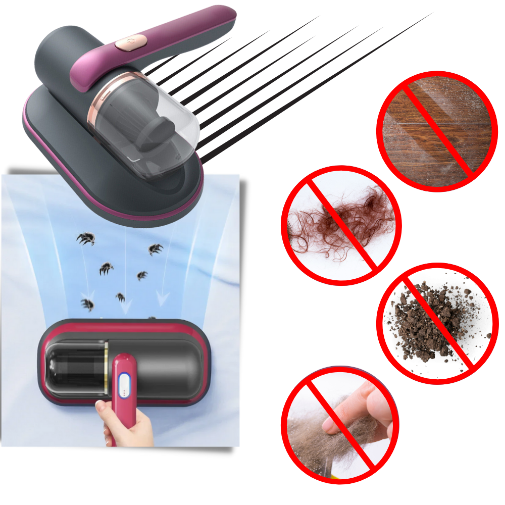 Cordless Dust Mite Vacuum UV-C Deep Cleaning Handheld Device