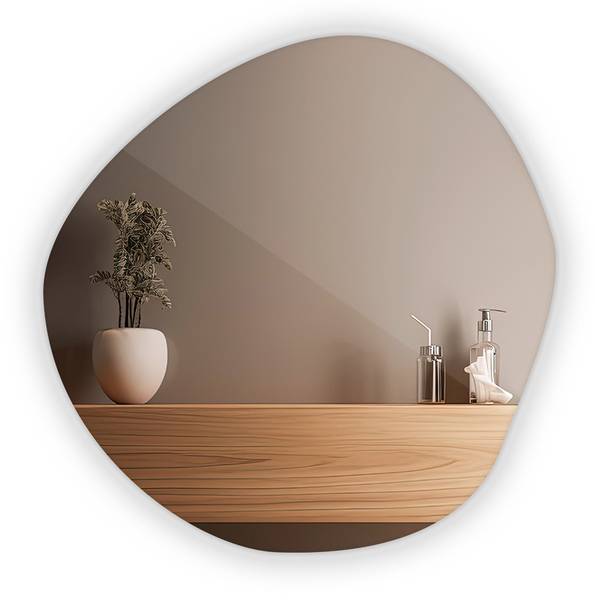 Asymmetrische LED-Wandspiegel