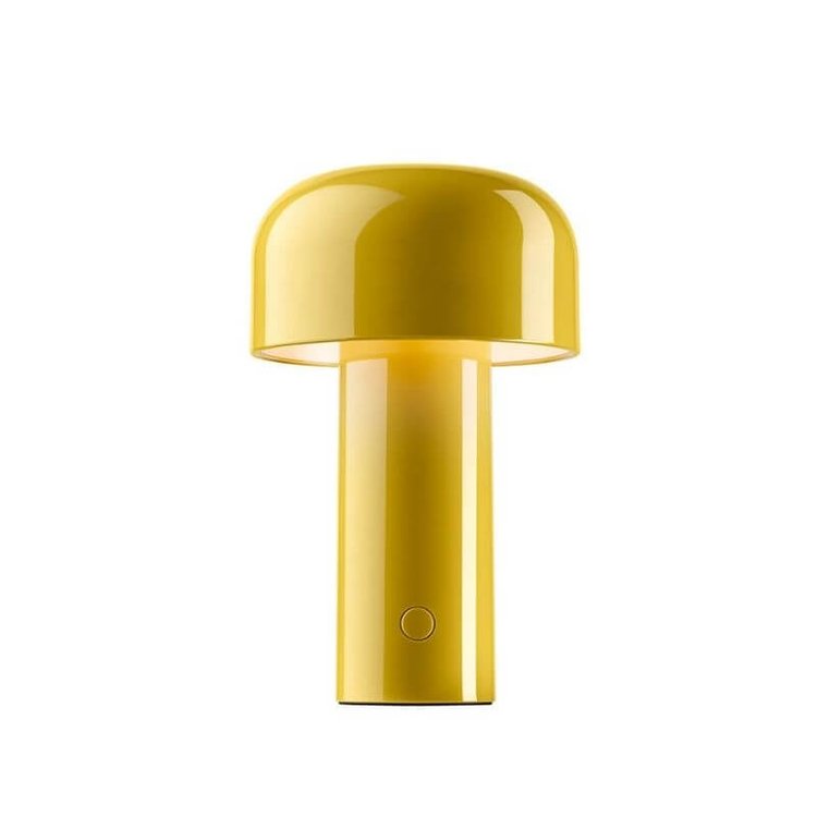 Wireless table lamp with modern mushroom design