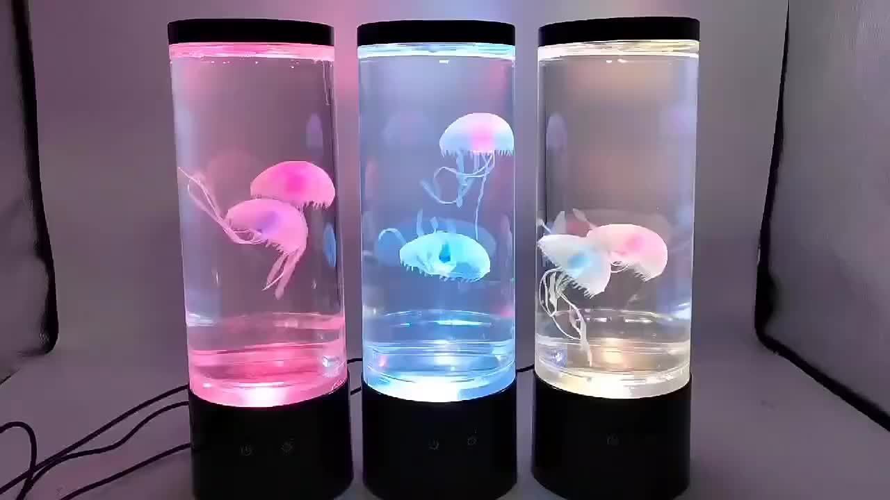 Colorful LED Lava Lamp in Jellyfish Effect USB Table Lamp