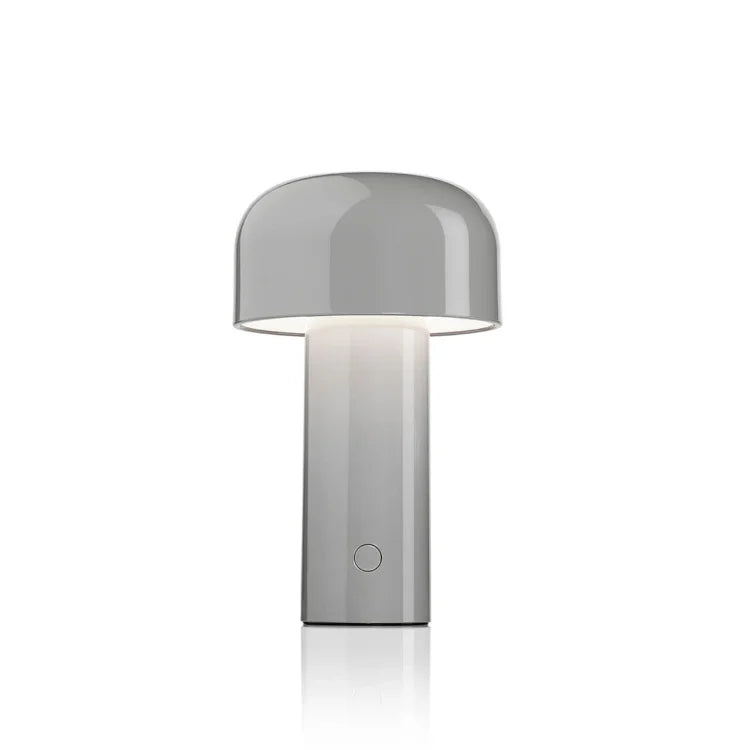 Wireless table lamp with modern mushroom design