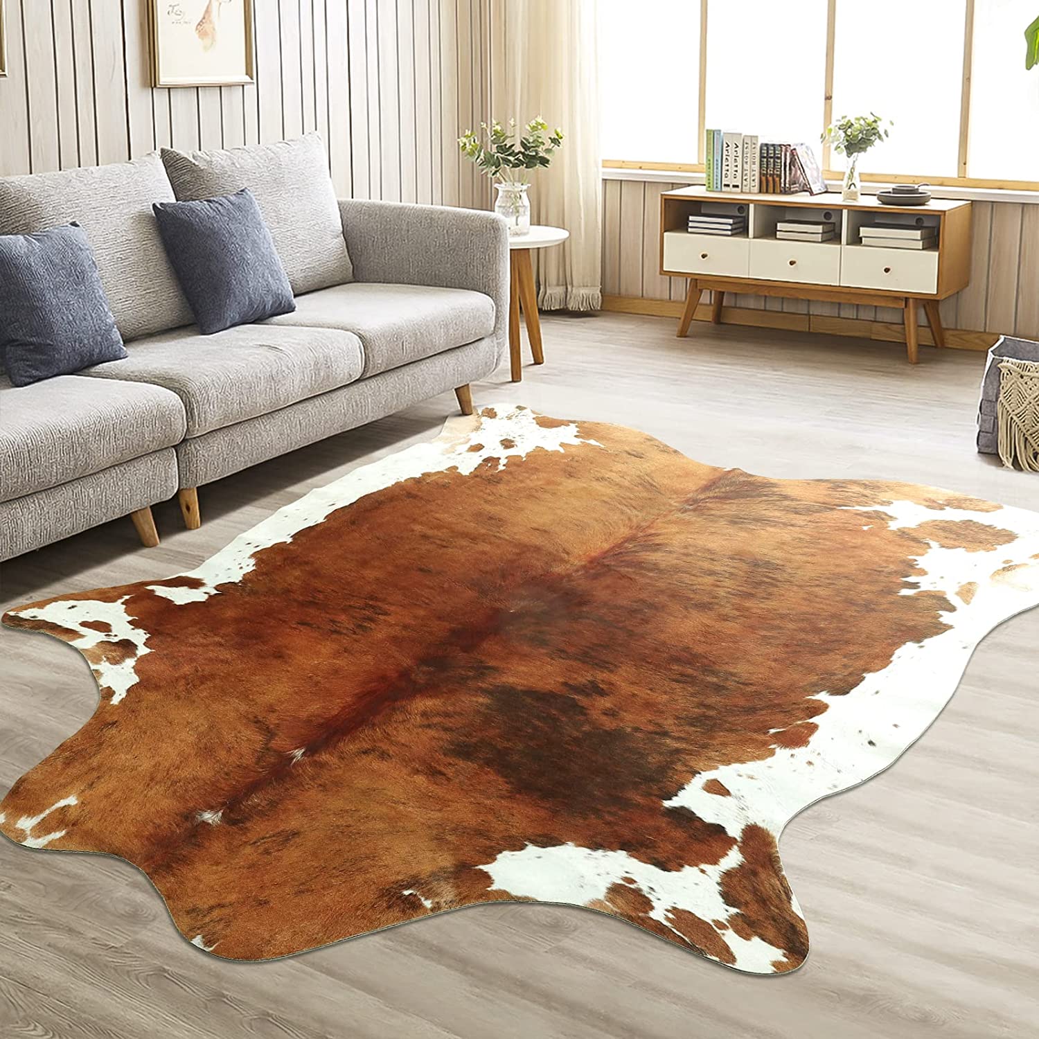 Veelzijdige decoratie koeienprint vloerkleed