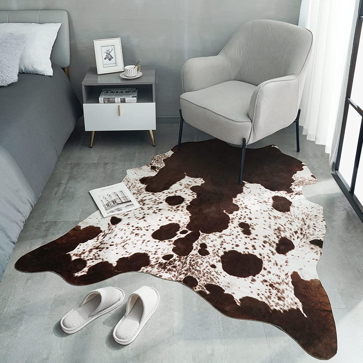 Veelzijdige decoratie koeienprint vloerkleed