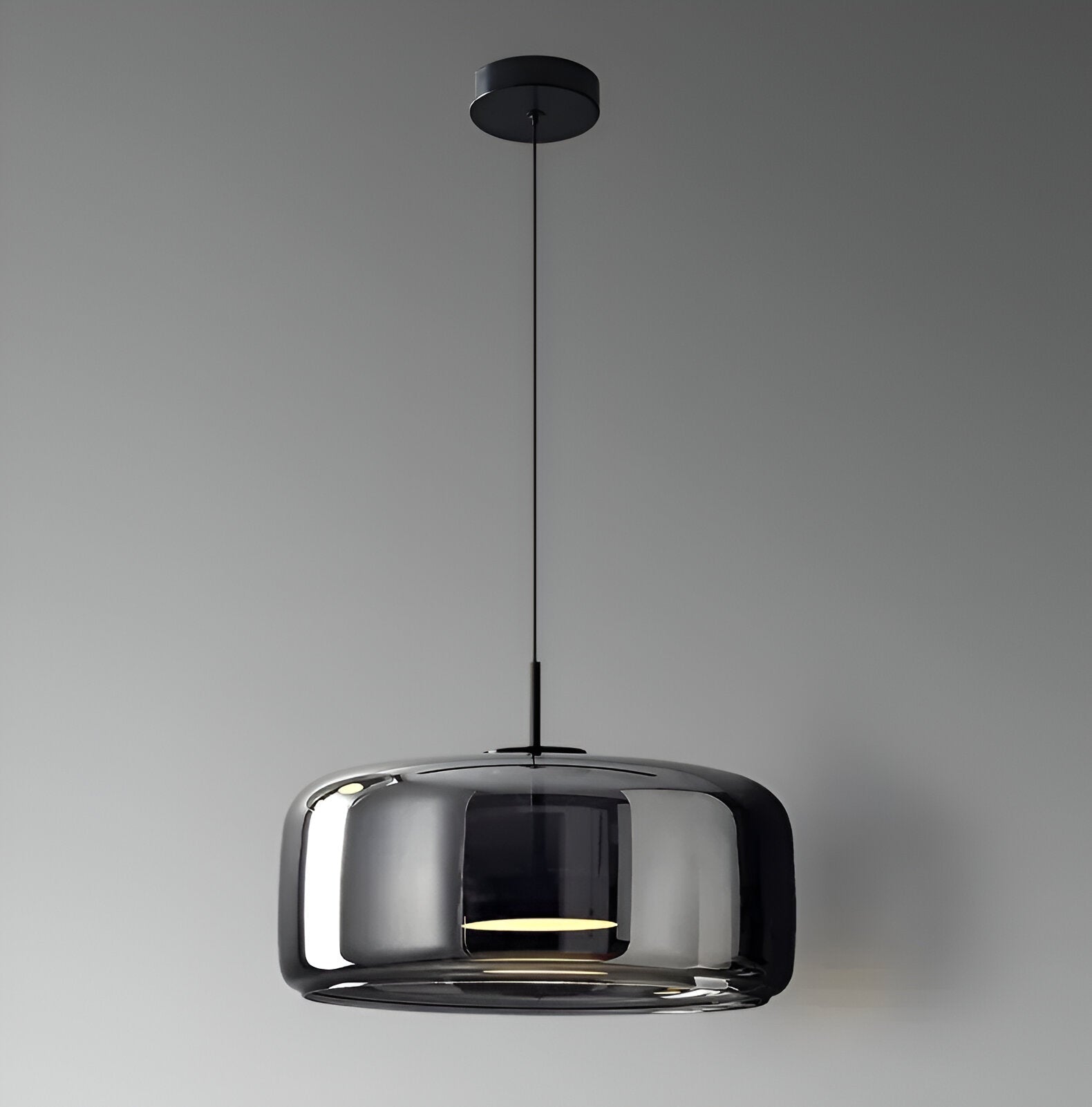Retro Modern Glass LED Pendant Light Hand-Blown Trio with Adjustable Cord