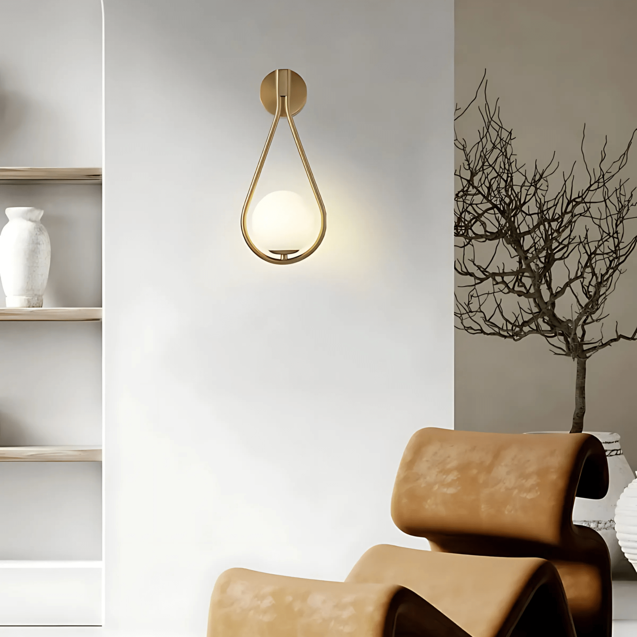 Droplet Wall Light Modern Teardrop Design with Soft Ambient Glow
