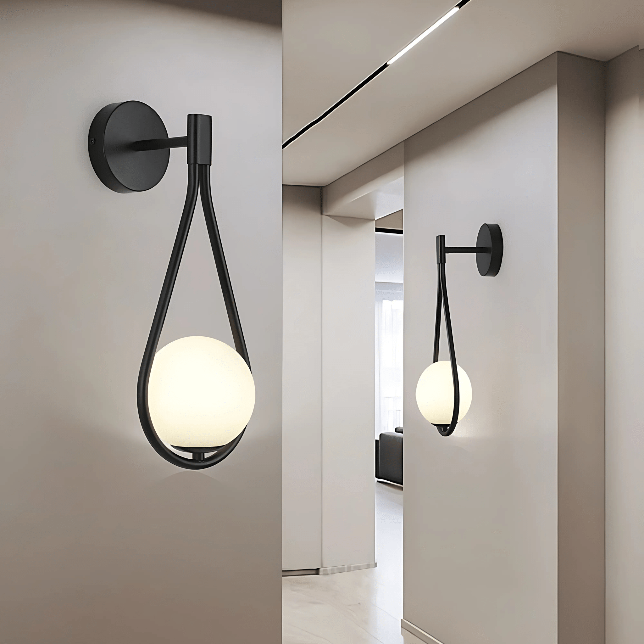 Droplet Wall Light Modern Teardrop Design with Soft Ambient Glow