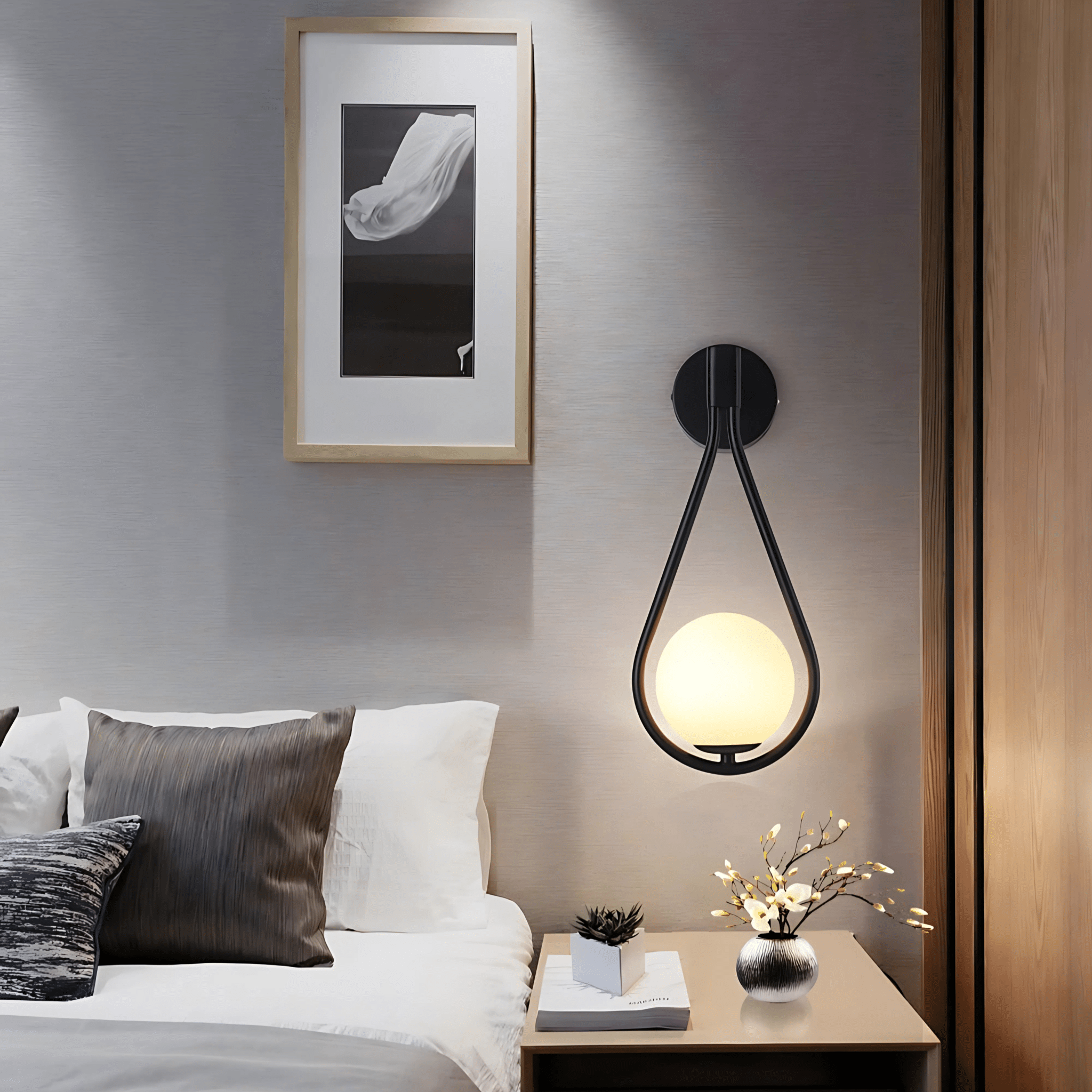 Droplet Wall Light Modern Teardrop Design with Soft Ambient Glow