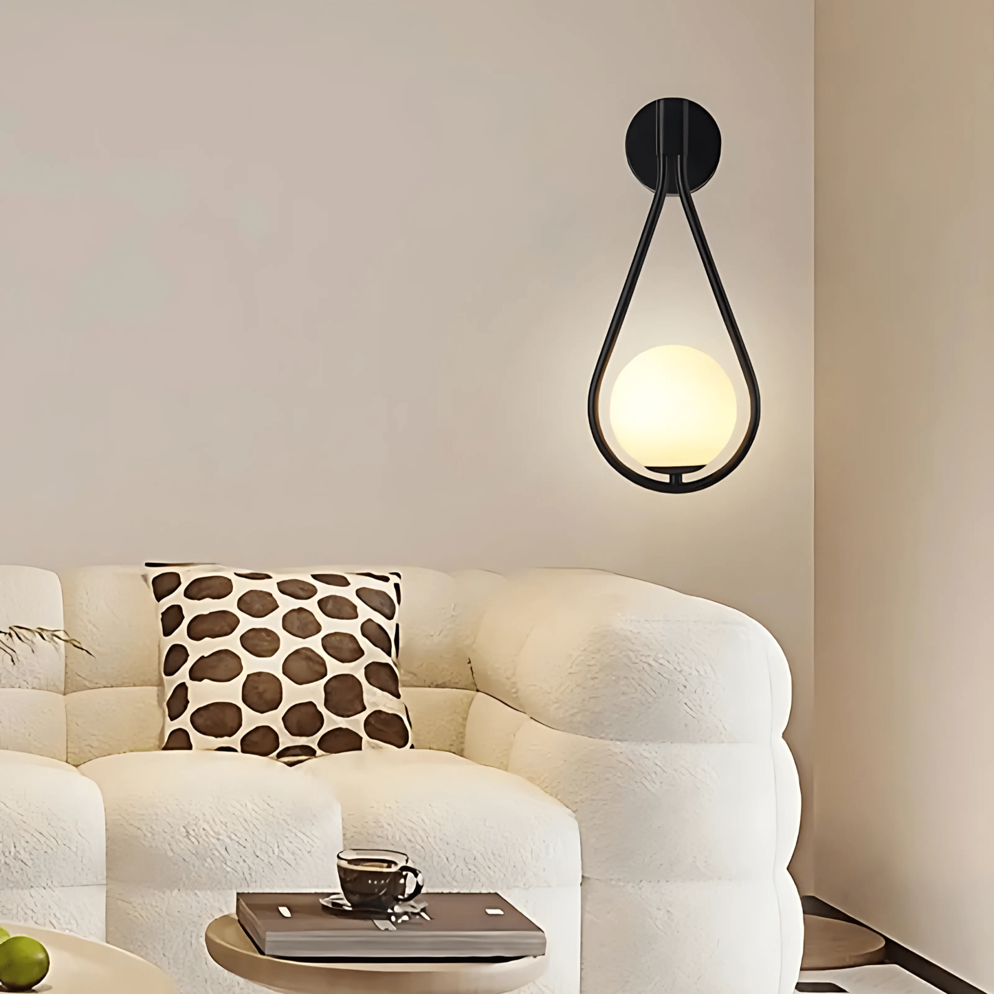 Droplet Wall Light Modern Teardrop Design with Soft Ambient Glow