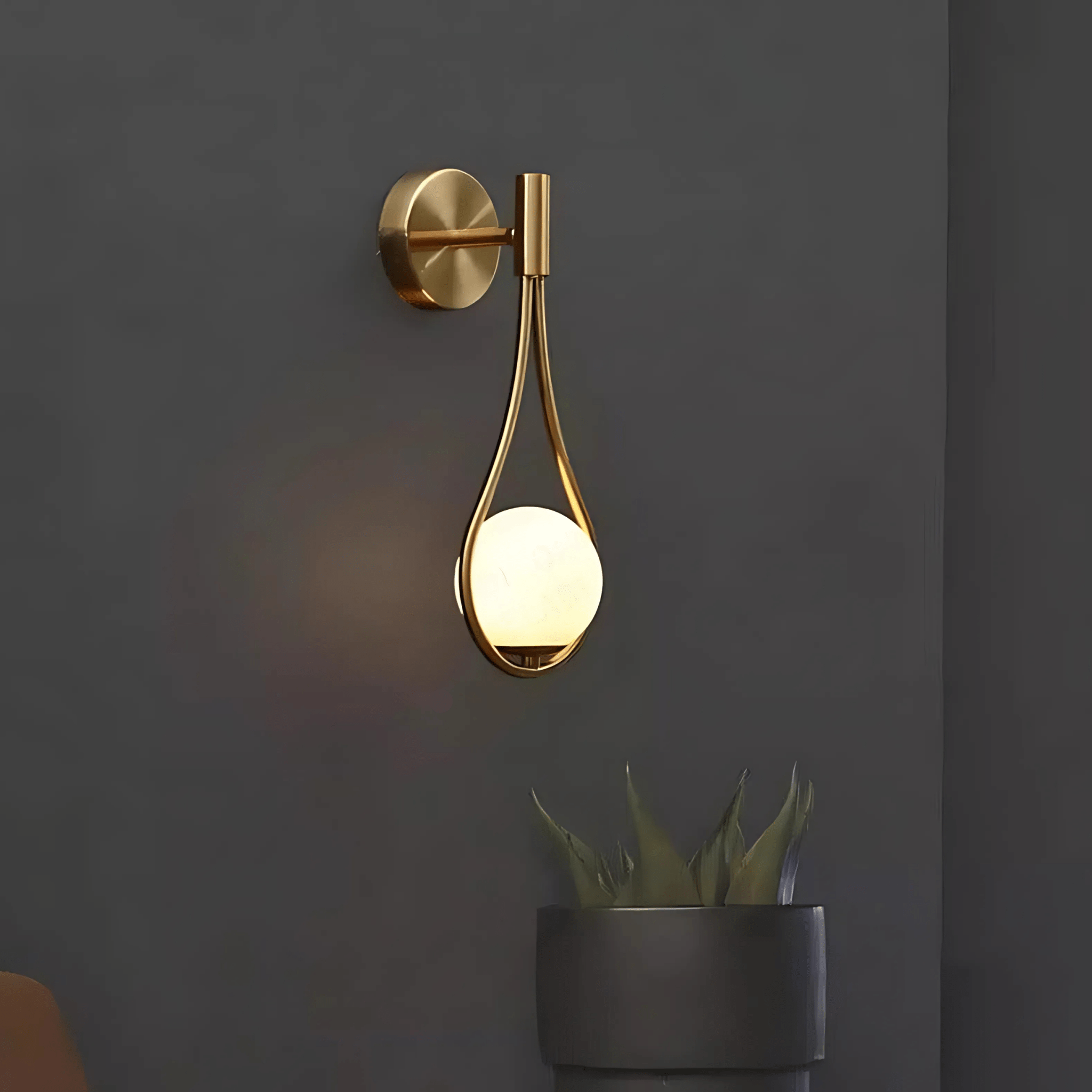 Droplet Wall Light Modern Teardrop Design with Soft Ambient Glow