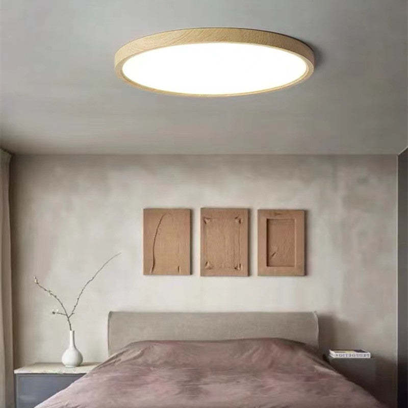 Modern Round Flush Ceiling Light Minimalist Japanese Style