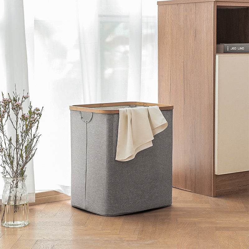 Collapsible Laundry Hamper Fabric Basket for Clothes & Towels