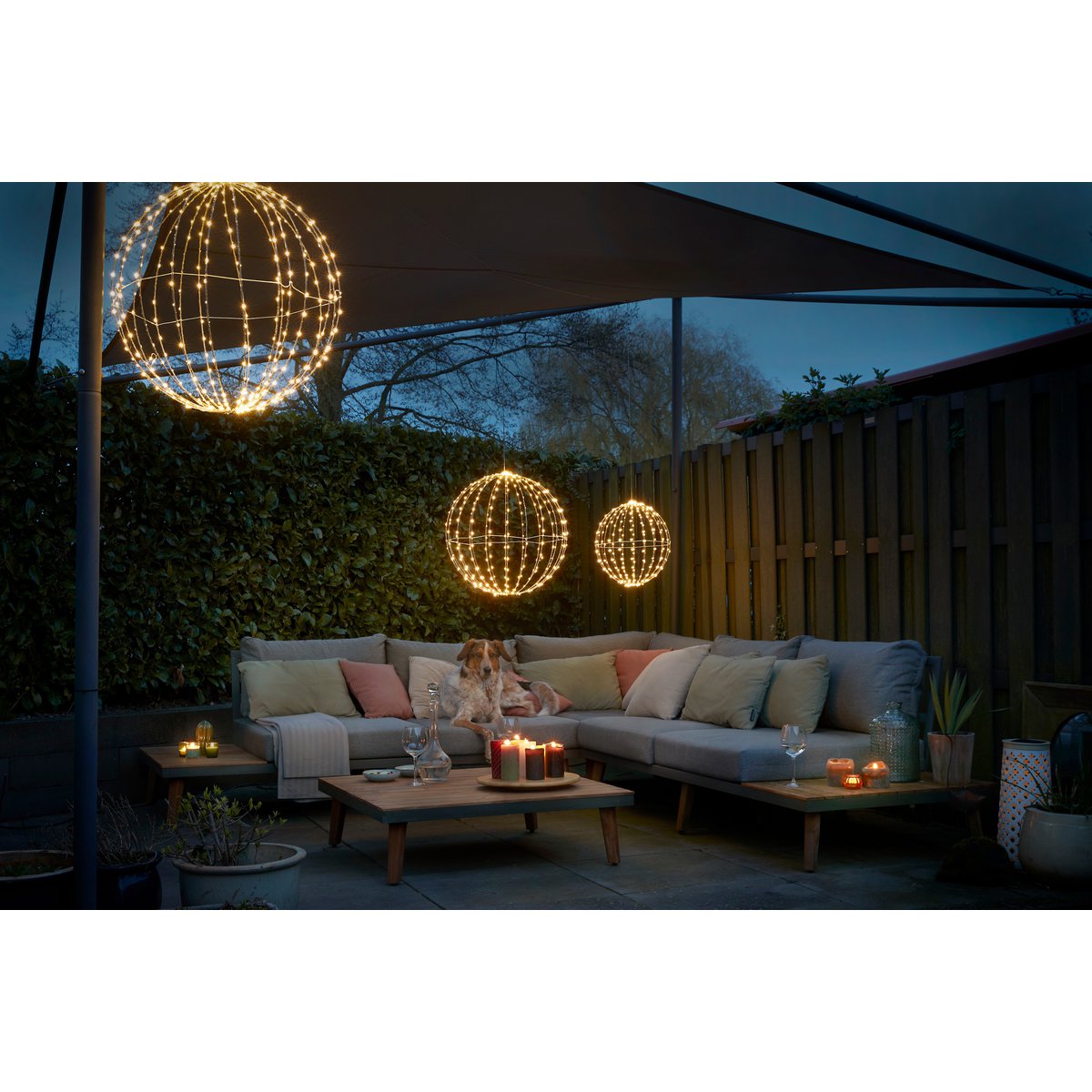 Sferra Metalen Lichtbal met LED en Timer voor Buiten