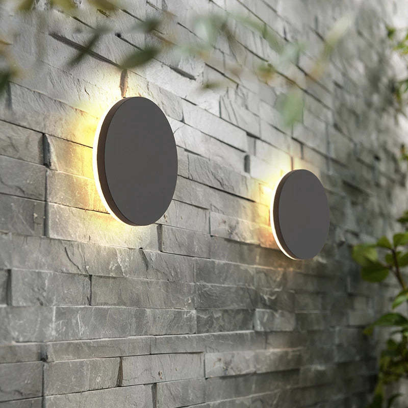 Modern Outdoor Wall Light Compact LED Uplight & Downlight