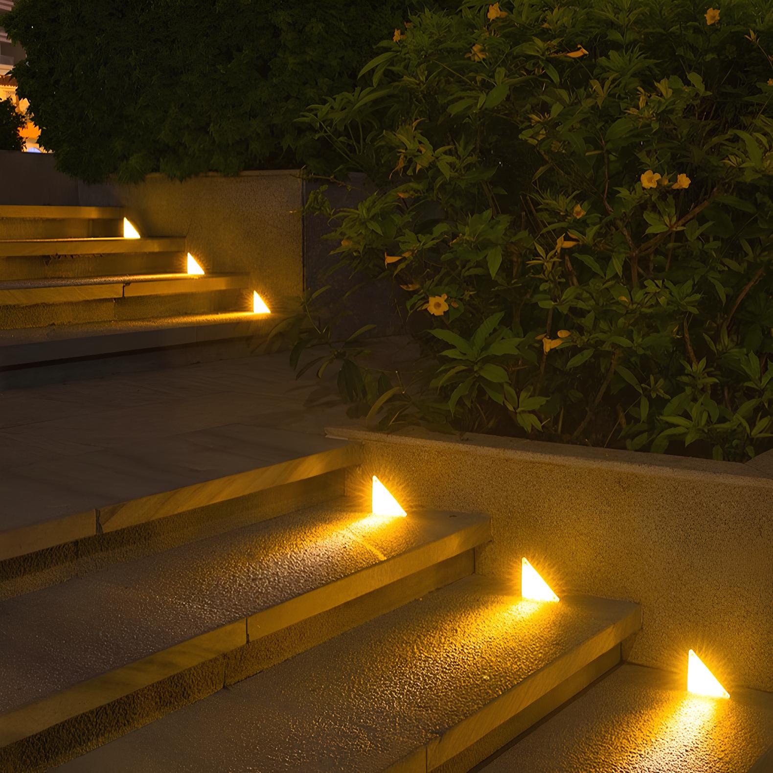 Solar Step Lights Waterproof Outdoor LED Stair Lighting
