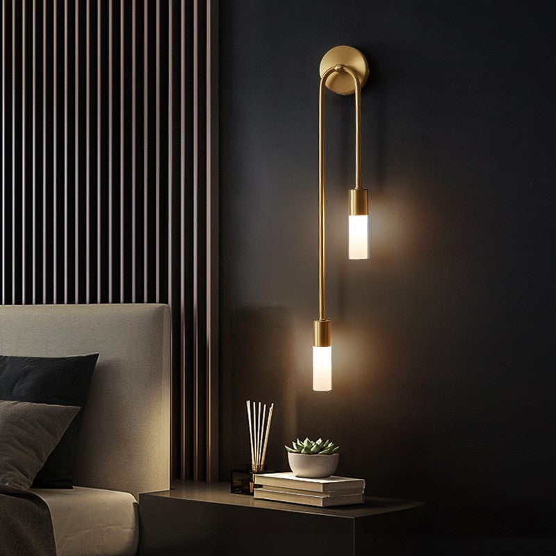 Modern LED wall lamp with double glow