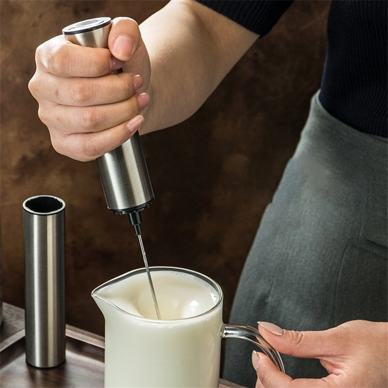 Portable Electric Frother High-Speed Hand Mixer for Creamy Foam