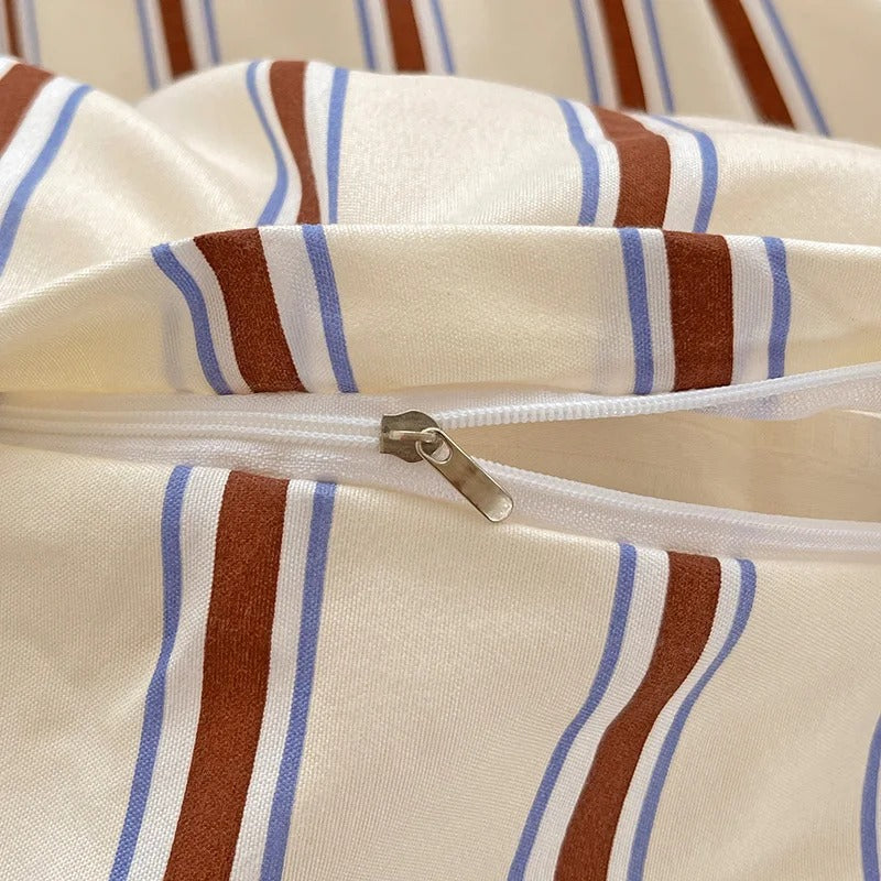 Timeless Striped Bed Set Complete Duvet & Pillowcase Collection
