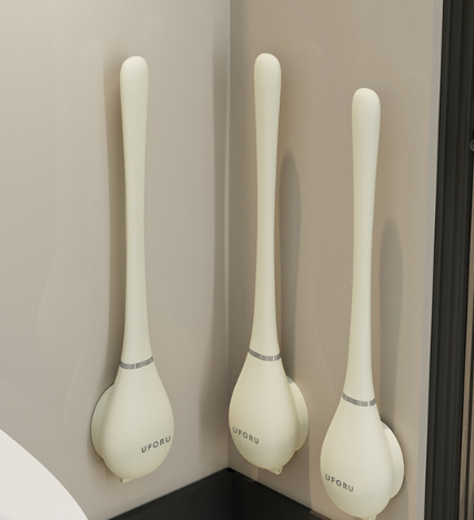 Wandmontage siliconen toiletborstel