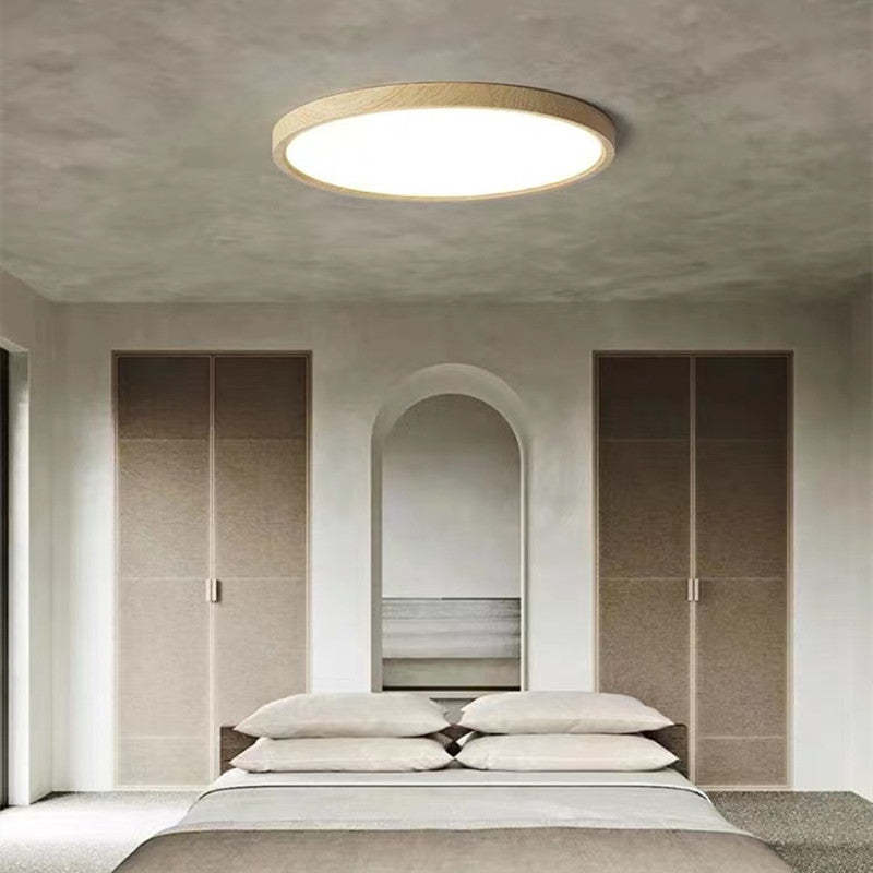 Modern Round Flush Ceiling Light Minimalist Japanese Style