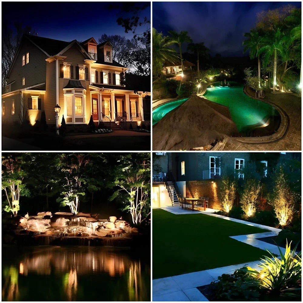 Outdoor Solar Spotlight Adjustable Waterproof Garden Light