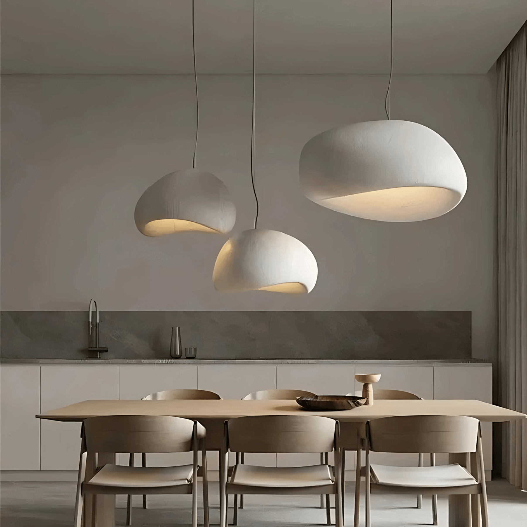 Japanese-Inspired Pendant Light Modern Ceiling Light with Organic Design