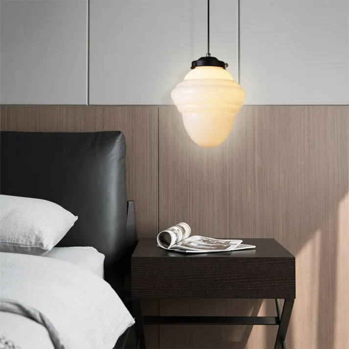 Stylish Pendant Light with Geometric Frosted Glass Style
