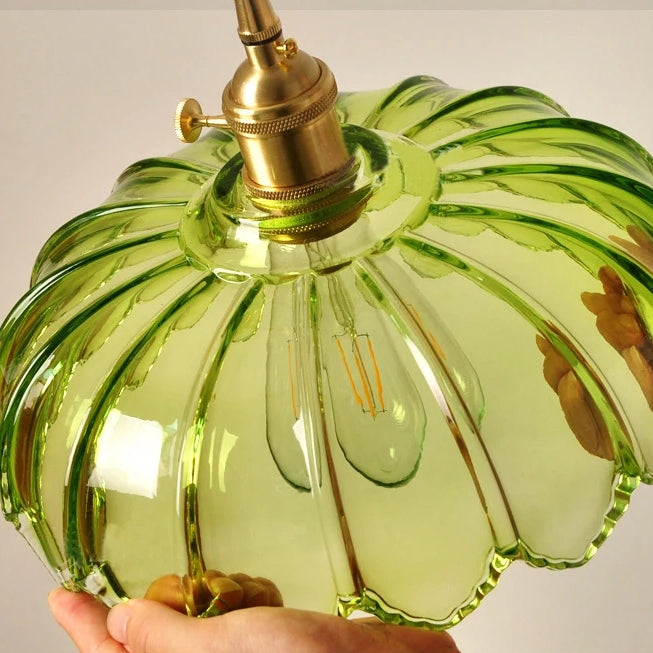 Vintage Blossom Glass Pendant Light Floral Design Hanging Light