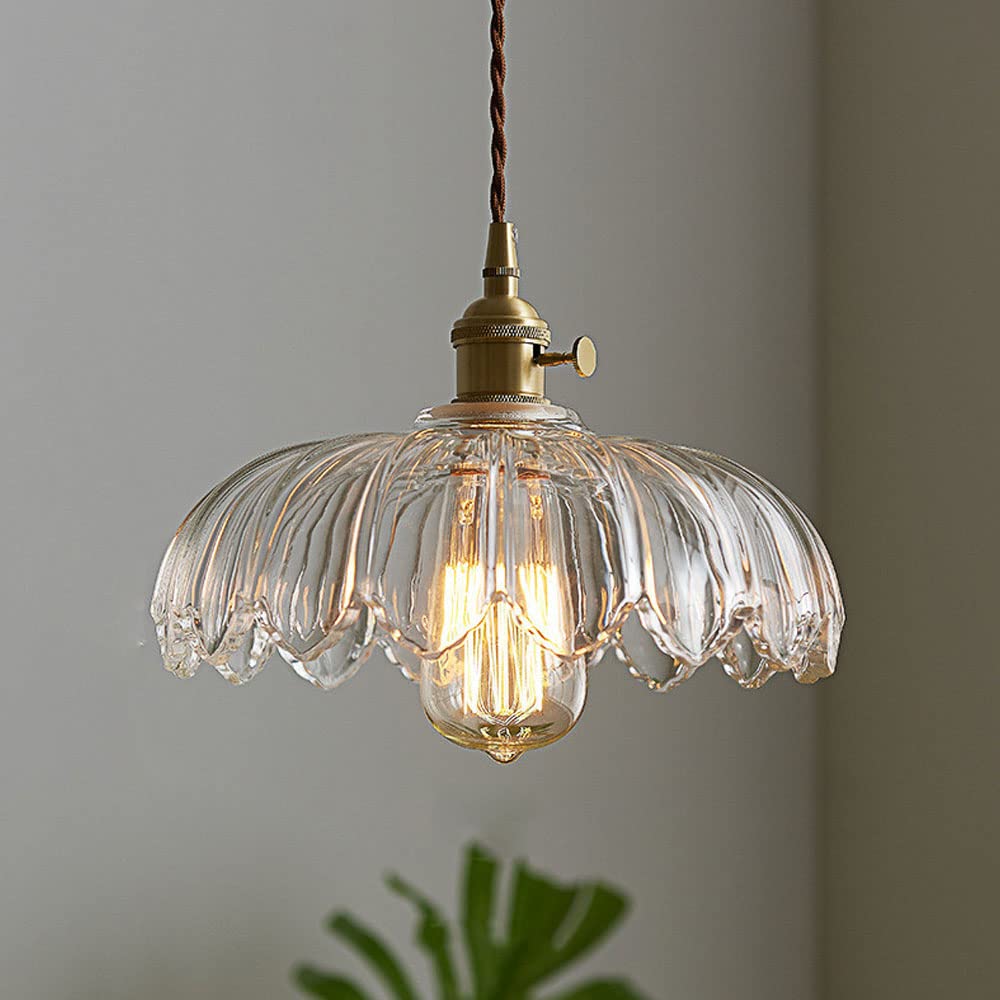 Vintage Blossom Glass Pendant Light Floral Design Hanging Light