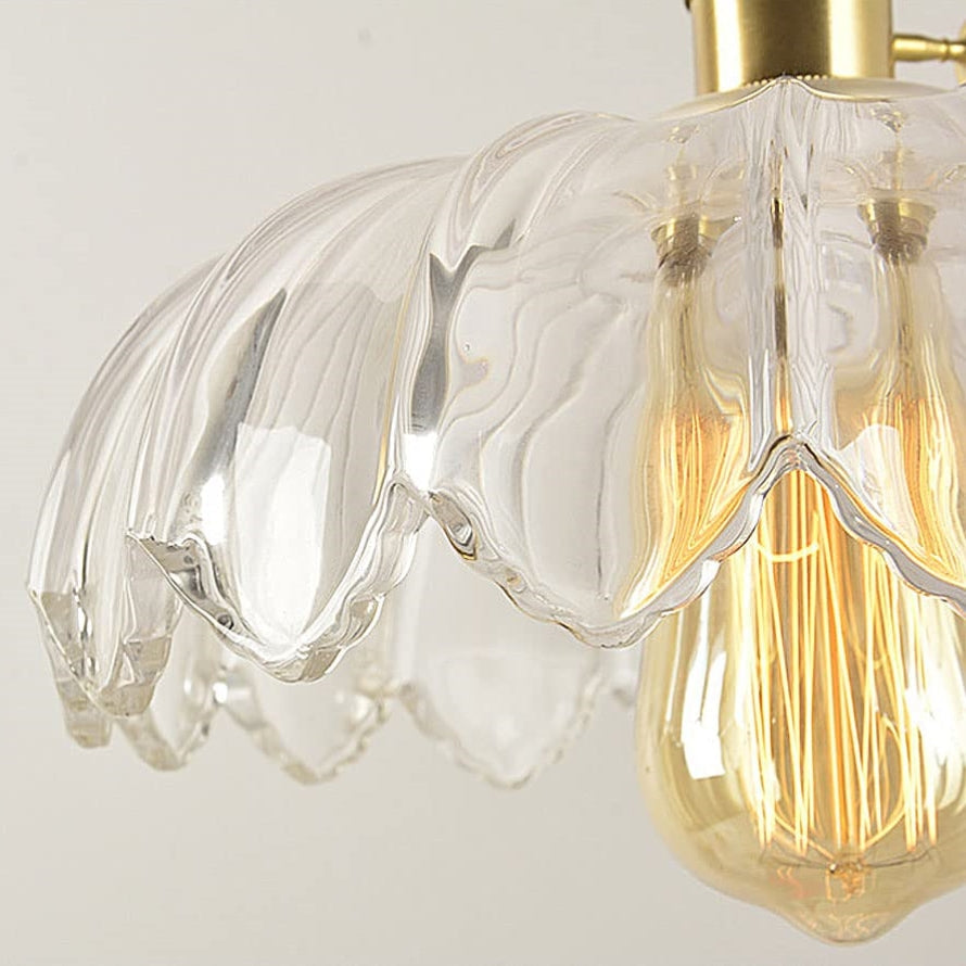 Vintage Blossom Glass Pendant Light Floral Design Hanging Light