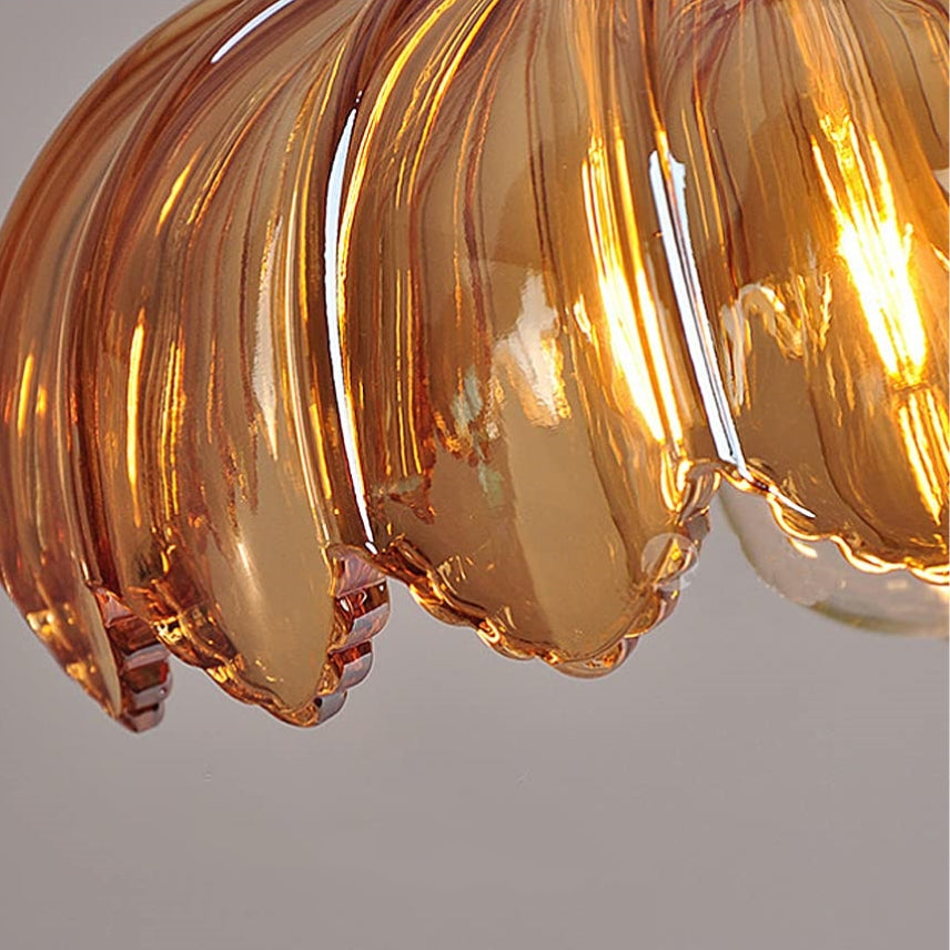 Vintage Blossom Glass Pendant Light Floral Design Hanging Light