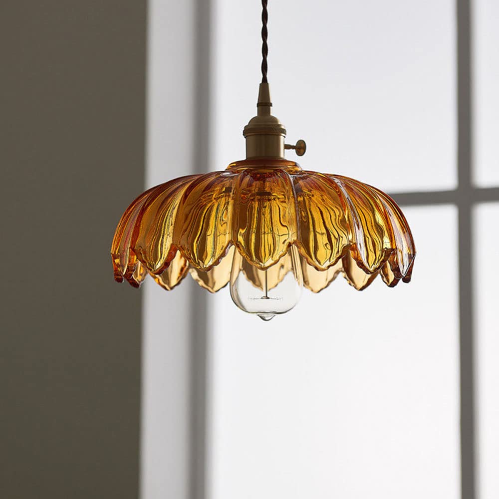 Vintage Blossom Glass Pendant Light Floral Design Hanging Light