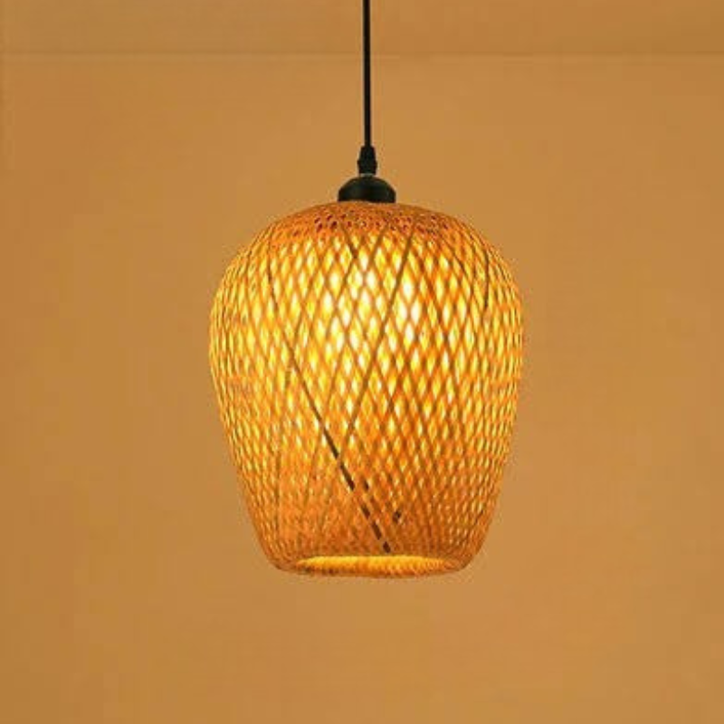 Boho bloei handgemaakte rotan hanglamp