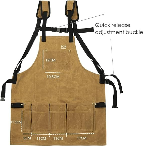 Professional Work Apron Durable Multi-Pocket Tool Holder for DIY & Trades