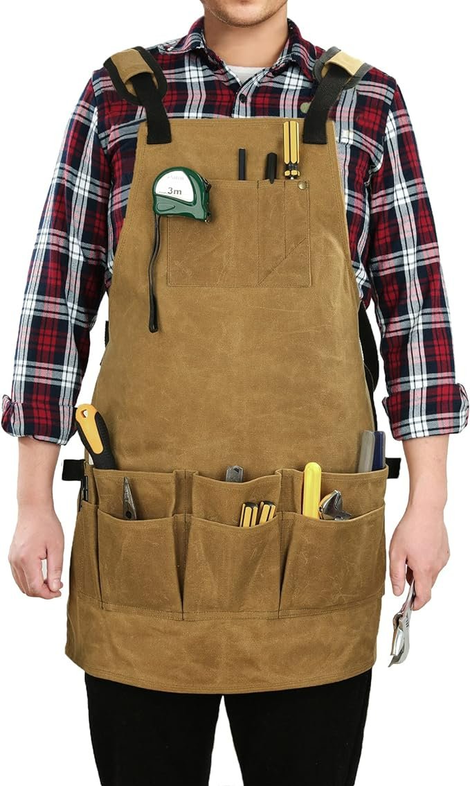 Professional Work Apron Durable Multi-Pocket Tool Holder for DIY & Trades